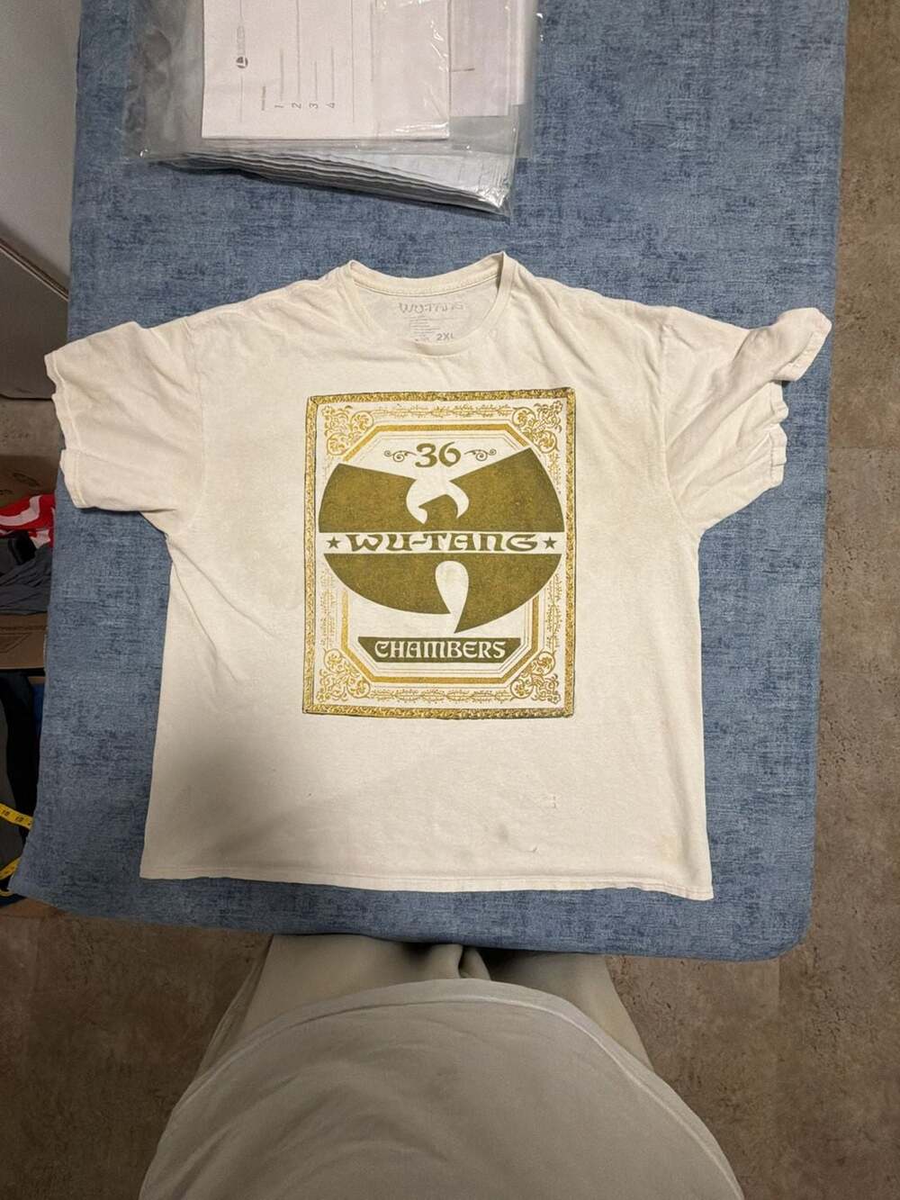 Wu-Tang Clan 36 Chambers Graphic T-Shirt Size 2XL Cream